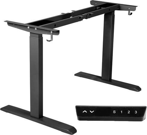 Electric Dual Motor Stand up Desk Frame with USB A and C Ports- Height Adjustable Standing Desk Base 3 Memory Controller for Home and Office (Gray) in Saudi Arabia