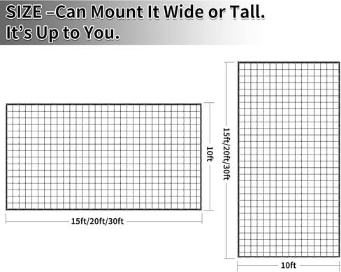 Baseball Backstop Nets, Nylon Baseball Netting Pro High Impact Sports Netting Material 10'x10'/10'x20'/10'x30'(Net Only) in Saudi Arabia