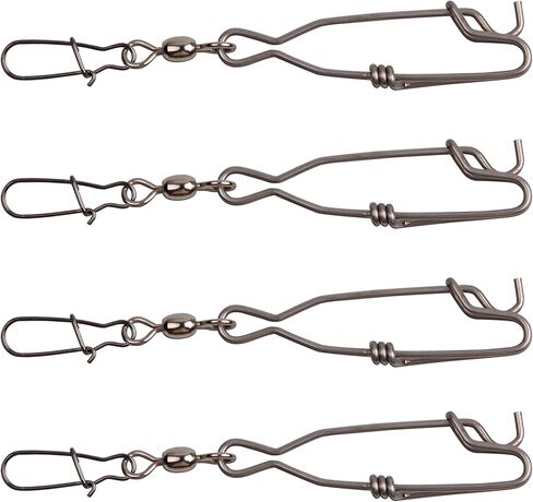 Long Line Fishing Snap Clips Double Snap Swivels Fishing Saltwater Stainless Steel Tuna Clip with Crane Swivels Duo Lock Fishing Snaps Long Line Clips Clasp Swivel Connector in Saudi Arabia