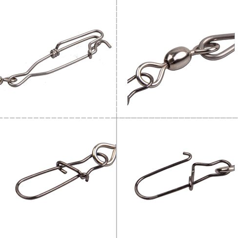 Long Line Fishing Snap Clips Double Snap Swivels Fishing Saltwater Stainless Steel Tuna Clip with Crane Swivels Duo Lock Fishing Snaps Long Line Clips Clasp Swivel Connector in Saudi Arabia