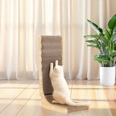 L Shape Wave Cat Scratching Pad,Scratching Board for Indoor Cats, Cats Toy, Cat Scratching Post, Large Size, GESTTONG,Cat Scratches,Wall-Mount Cat Scratchers for Indoor Cats,Cat Scratching Board in Saudi Arabia
