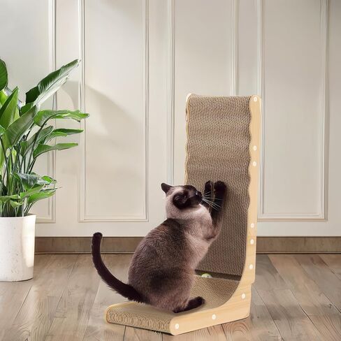 L Shape Wave Cat Scratching Pad,Scratching Board for Indoor Cats, Cats Toy, Cat Scratching Post, Large Size, GESTTONG,Cat Scratches,Wall-Mount Cat Scratchers for Indoor Cats,Cat Scratching Board in Saudi Arabia
