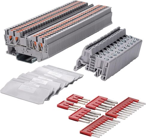 ST2-2.5/2X2 Twin Spring Terminal Block Push in Type PT Screwless Wire Din Rail Connector 30 Pcs Set in Saudi Arabia