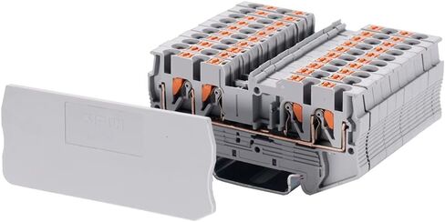ST2-2.5/2X2 Twin Spring Terminal Block Push in Type PT Screwless Wire Din Rail Connector 30 Pcs Set in Saudi Arabia