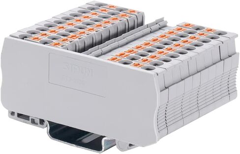 ST2-2.5/2X2 Twin Spring Terminal Block Push in Type PT Screwless Wire Din Rail Connector 30 Pcs Set in Saudi Arabia