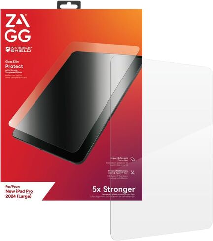 ZAGG Glass Elite iPad Air 11" (M2) Screen Protector - Tempered Aluminosilicate, 5X Stronger, Smudge-Free, Eco-Friendly, Easy Apply in Saudi Arabia
