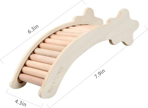 BUCATSTATE Hamster Climbing Ladder, Wooden Climbing Toy and Bridge Cage Decor for Hamsters Gerbils Mice and Small Animals (Snake Pattern) in Saudi Arabia