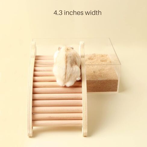BUCATSTATE Hamster Climbing Ladder, Wooden Climbing Toy and Bridge Cage Decor for Hamsters Gerbils Mice and Small Animals (Snake Pattern) in Saudi Arabia