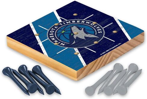 لعبة Rico Industries NBA Peg Tic Tac Toe مقاس 4.25 بوصة × 4.25 بوصة لعبة خشبية بحجم السفر تيك تاك تو - ألعاب ربط الألعاب - متعة عائلية in Kuwait