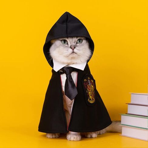 Halloween Cat Cape with Neck Tie Halloween Cat Costumes Small Dog Costumes Pet Halloween Apparels Cosplay Costume Pet Photo Props Supplies in Saudi Arabia