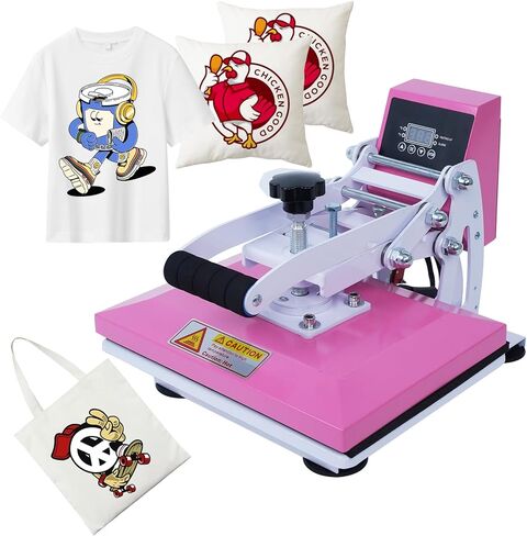MECOLOUR Heat Press 9 x12 Digital Heat Press Machine Fast Heating, High Pressure Heat Press Machine for T-Shirt, Power Digital Industrial Sublimation Printer for Heat Transfer Vinyl-Pink in Saudi Arabia