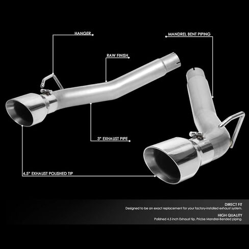 DNA MOTORING CBE-MU-CC10-62L Cat Back Exhaust System [Compatible with 10-15 Chevy Camaro 6.2L ] in Kuwait