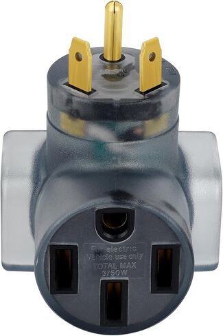 محول شاحن NEMA 14-30P إلى 14-50R EV، ومجفف 30 أمبير إلى محول تحويل 50 أمبير EV/RV (14-30P/14-50R أسود نظيف) in Saudi Arabia