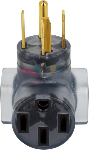 محول شاحن NEMA 14-30P إلى 14-50R EV، ومجفف 30 أمبير إلى محول تحويل 50 أمبير EV/RV (14-30P/14-50R أسود نظيف) in Saudi Arabia