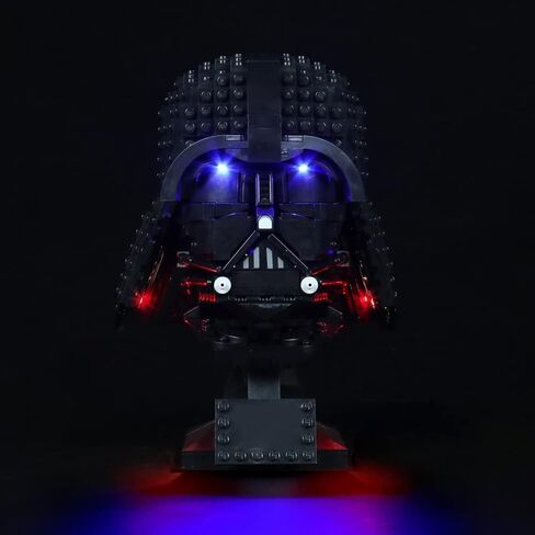 ضوء LED لخوذة حرب النجوم دارث فيدر من ليغو 75304، نموذج لبنات البناء، طقم إضاءة LED، أضواء تزيين (أضواء فقط، لا توجد نماذج ليغو) إصدار التحكم الصوتي in Kuwait
