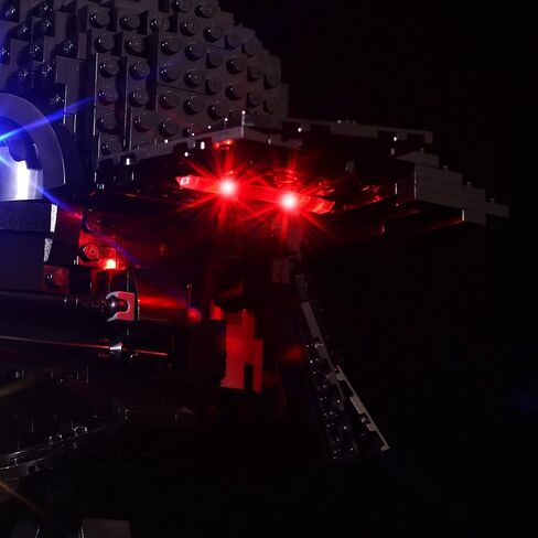 ضوء LED لخوذة حرب النجوم دارث فيدر من ليغو 75304، نموذج لبنات البناء، طقم إضاءة LED، أضواء تزيين (أضواء فقط، لا توجد نماذج ليغو) إصدار التحكم الصوتي in Kuwait