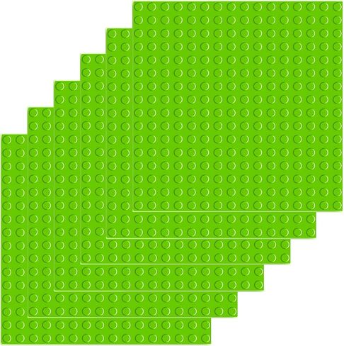BOROLA 4 قطع كلاسيكية 10 × 10 بوصة لوحة كتلة أساسية متوافقة مع جميع العلامات التجارية الكبرى (فقط مع الكتل الأكبر حجمًا) أخضر فاتح in Kuwait