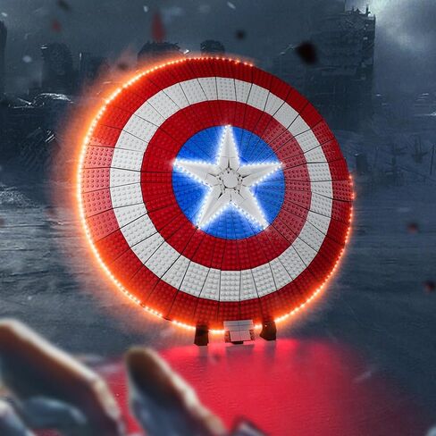 مجموعة إضاءة LED من DALDED لدرع Lego Marvel Captain America، إضاءة LED متوافقة مع نماذج مكعبات البناء Lego 76262 (لا تشمل مجموعة Lego) in Kuwait