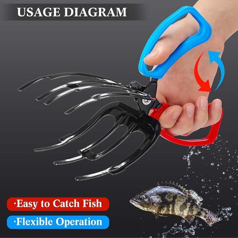 WILLBOND Upgrade 2/3 Claw Fish Gripper Metal Claw Fishing Pliers Gripper Multifunctional Fish Control Clamp Fish Grip Tackle Holder Tool Control Forceps Fishing Accessories in Saudi Arabia