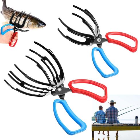 WILLBOND Upgrade 2/3 Claw Fish Gripper Metal Claw Fishing Pliers Gripper Multifunctional Fish Control Clamp Fish Grip Tackle Holder Tool Control Forceps Fishing Accessories in Saudi Arabia
