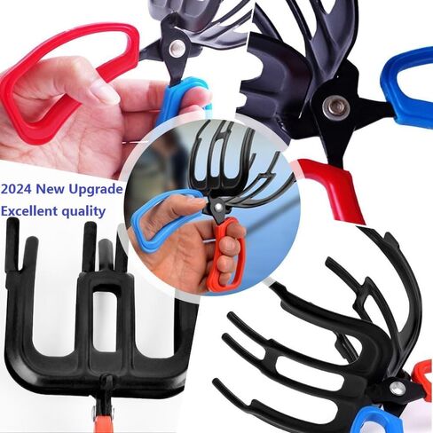 【2PCS】 Metal Fish Gripper, Upgrade Multifunctional 2/3 Claw Fishing Pliers Gripper Catch Fish Control Clamp, Fishing Accessories Fishing Pliers Control Forceps for Most Freshwater Fish(2+3Claw Set) in Saudi Arabia