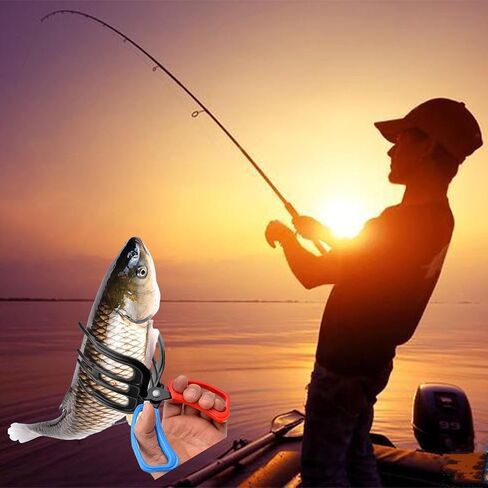 【2PCS】 Metal Fish Gripper, Upgrade Multifunctional 2/3 Claw Fishing Pliers Gripper Catch Fish Control Clamp, Fishing Accessories Fishing Pliers Control Forceps for Most Freshwater Fish(2+3Claw Set) in Saudi Arabia