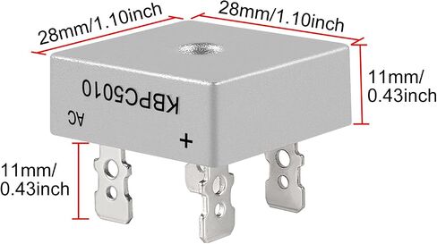 8PCS KBPC5010 Bridge Rectifier Diode 1000V 50A AC to DC Full Wave Single Phase Housing Bridge Electronic Silicon Diode Rectifier Electronic Components in Saudi Arabia