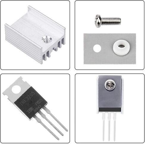 20 pcs IRF540 IRF540N Mosfet Transistor 33A 100V N-Channel Power MOSFET TO-220 with Heatsink Screw Washer Rubber Silicone Screwdriver for Home Industry and DIY in Saudi Arabia