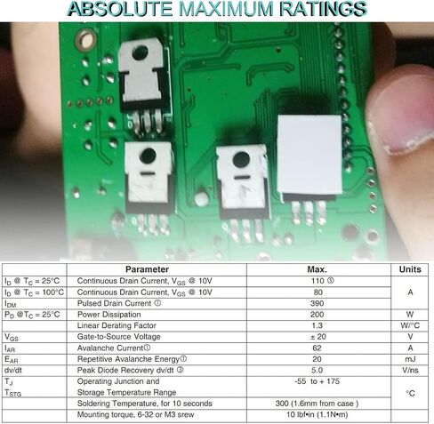 20 pcs IRF540 IRF540N Mosfet Transistor 33A 100V N-Channel Power MOSFET TO-220 with Heatsink Screw Washer Rubber Silicone Screwdriver for Home Industry and DIY in Saudi Arabia