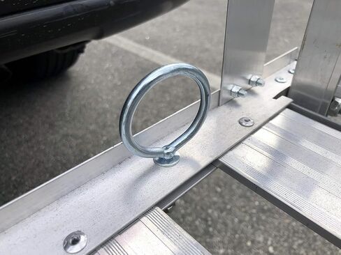 MaxxHaul 50910 50 inch x 29.5 inch Trailer Hitch Mount Aluminum Cargo Carrier with High Side Rails, 47 inch Ramp for RV, Truck, SUV, Van, Car - 500 lb. Capacity, with 2 of Tie Downs & Hitch Stabilizer in Saudi Arabia