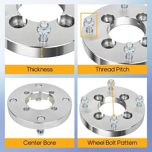 OCPTY 4x110 to 4x156 Wheel Spacers 1 inch Real Forged Spacers with 12x1.25 ThreadSize 74mm Hub Bore fits 1999-2009 for Arctic-Cat for 250 4PCS in Saudi Arabia