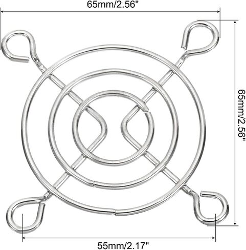 PATIKIL 65mm Filter Grill with Screws, 10 Pack Chrome Plated Iron Frame Ventilator Grill Protector Mesh Dustproof Case Cover for Computer, Fan, Silver Tone in Saudi Arabia
