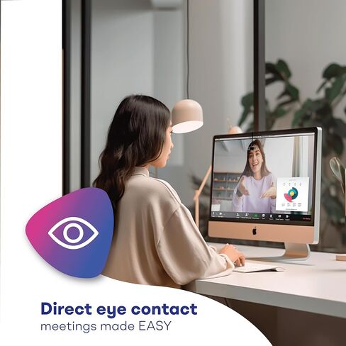 TELEPROMPTER PAD EyeMeeting Screen Cam – Perfect Eye Contact Webcam & On-Screen Prompter for Zoom Skype Videoconference, Online Meeting, Calls & Lessons, Software Included, Integrated Microphone in Kuwait