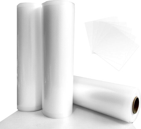 Vacuum Sealer Bags 8x50 Rolls 2 pack for External Vacuum Sealers, Seal a Meal, Weston. Commercial Grade, BPA Free, Heavy Duty, Great for vac storage, Meal Prep or Sous Vide. in Saudi Arabia