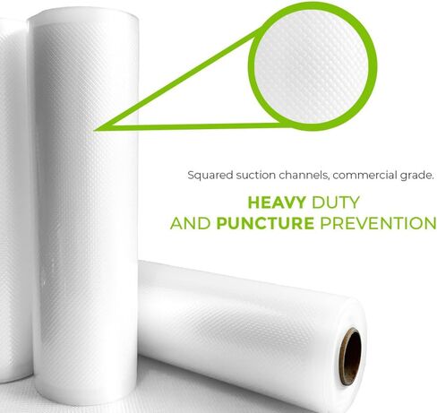 Vacuum Sealer Bags 8x50 Rolls 2 pack for External Vacuum Sealers, Seal a Meal, Weston. Commercial Grade, BPA Free, Heavy Duty, Great for vac storage, Meal Prep or Sous Vide. in Saudi Arabia