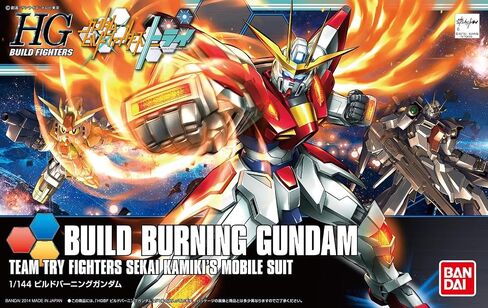 BANDAI Hobby - Gundam Build Fighters Try - #18 Build Burning Gundam, HGBF 1/144 Model Kit in Saudi Arabia