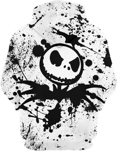 SRTBOIET Men and Women Christmas Hoodies Jack & Sally 3D Pritnted Novelty Hoodies Unisex Pullover Sweatshirts in Saudi Arabia