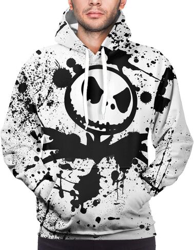 SRTBOIET Men and Women Christmas Hoodies Jack & Sally 3D Pritnted Novelty Hoodies Unisex Pullover Sweatshirts in Saudi Arabia
