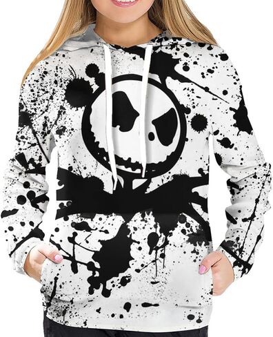 SRTBOIET Men and Women Christmas Hoodies Jack & Sally 3D Pritnted Novelty Hoodies Unisex Pullover Sweatshirts in Saudi Arabia