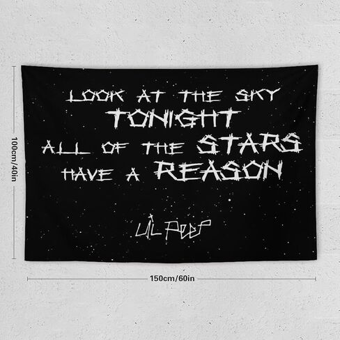 Vdumhid Lil Peep Tapestry Love Rapper Tapestries, Wall Hanging Room Art Home Decoration Gift Bedroom Decor Living Room Door 60''x40'' in Saudi Arabia