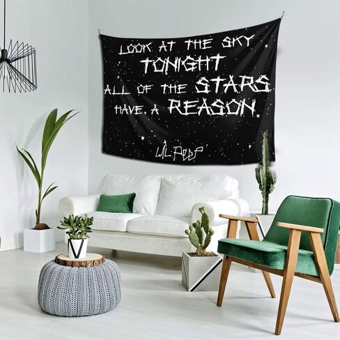 Vdumhid Lil Peep Tapestry Love Rapper Tapestries, Wall Hanging Room Art Home Decoration Gift Bedroom Decor Living Room Door 60''x40'' in Saudi Arabia