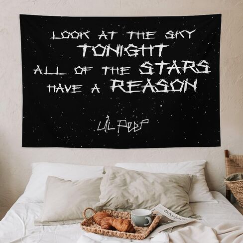 Vdumhid Lil Peep Tapestry Love Rapper Tapestries, Wall Hanging Room Art Home Decoration Gift Bedroom Decor Living Room Door 60''x40'' in Saudi Arabia