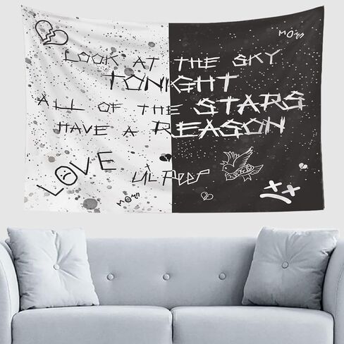 Vdumhid Lil Peep Tapestry Love Rapper Tapestries, Wall Hanging Room Art Home Decoration Gift Bedroom Decor Living Room Door 60''x40'' in Saudi Arabia