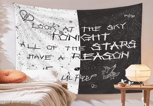 Vdumhid Lil Peep Tapestry Love Rapper Tapestries, Wall Hanging Room Art Home Decoration Gift Bedroom Decor Living Room Door 60''x40'' in Saudi Arabia