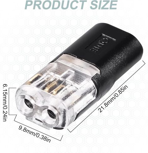 20pcs Double-Wire Plug-in Connector, Pluggable Led Wire Connectors with Locking Buckle Fast Connect Low Voltage Wire Connectors in Saudi Arabia