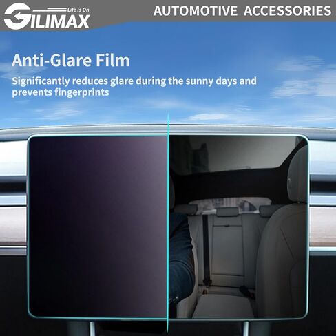 واقيات شاشة GiliMax لعام 2024 TSL.M.3 مع مجموعة أدوات تثبيت المحاذاة التلقائية، وتحكم مركزي مقاس 15.4 بوصة وشاشة عرض للمقعد الخلفي مقاس 8 بوصات (2024 T.M.3) in Saudi Arabia