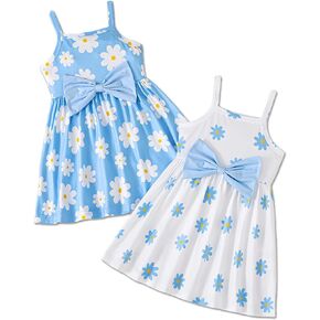 فساتين الفتيات الصيف طفل الفتيات اللباس Multipack 2 3-حزمة عارضة حزب طباعة ألف خط فستان الشمس in Kuwait