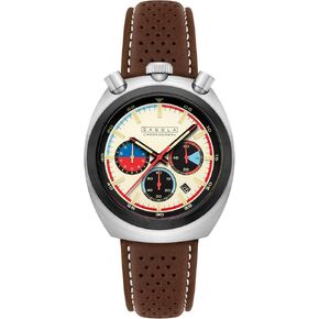 Cadola Men's 42mm Testa Di Toro Chronograph Panda Limited Edition Watch with Leather Strap CD-1058 in Saudi Arabia