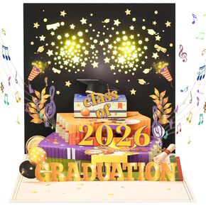 بطاقات تخرج 2024، بطاقة تهنئة تخرج منبثقة ثلاثية الأبعاد مع أضواء وموسيقى، بطاقة تهنئة فئة 2024 للكلية والمدرسة الثانوية، هدايا تخرج تهنئة لابن وابنة وحفيد in Kuwait