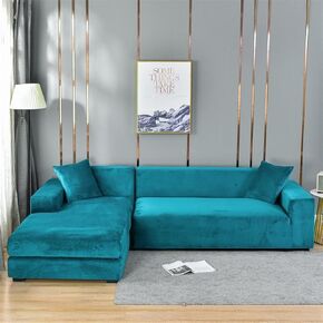MIPOPS L Shaped Couch Cover Sectional Sofa Cover Sofa Slipcover Furniture Protector Couch Slipcover for L-Shape Sofa Soft Stretch Slipcovers(A,3-Seater 190-230cm) in Saudi Arabia